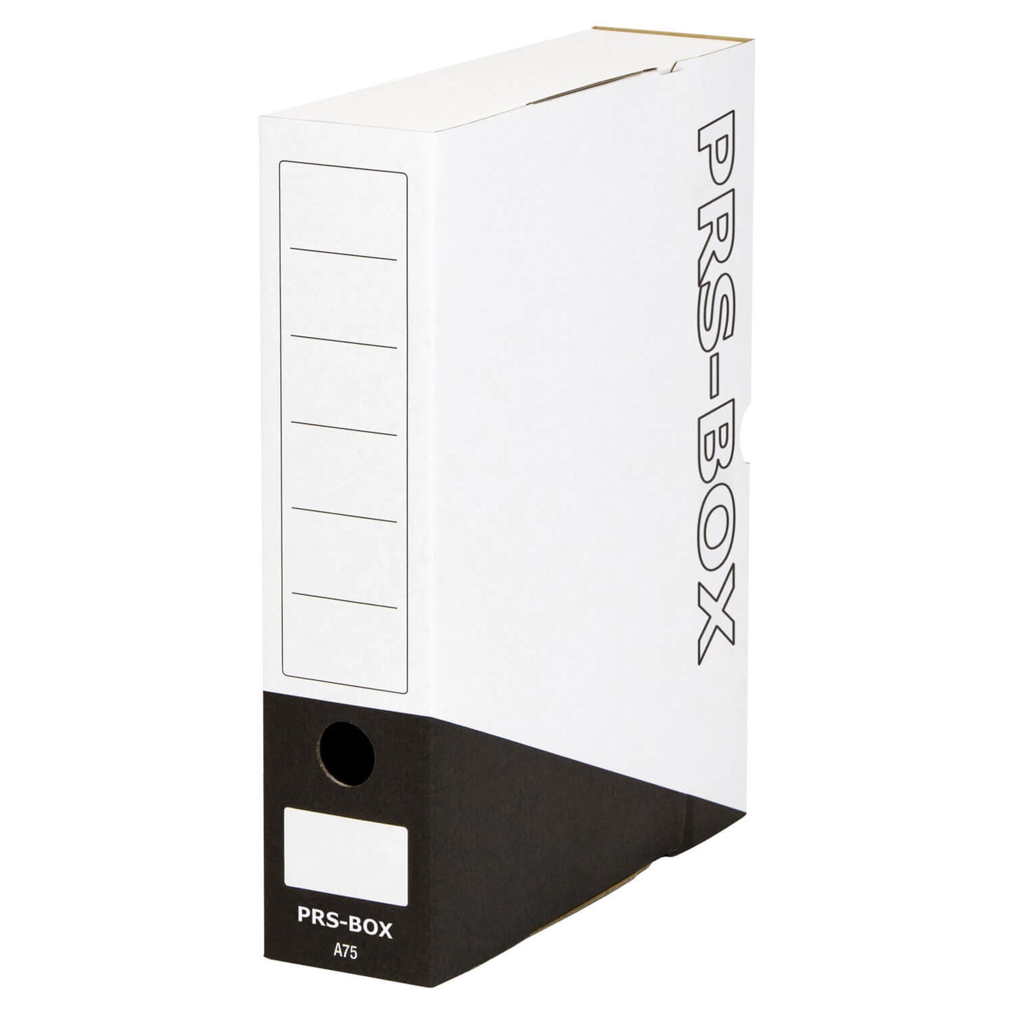 PRS archive box A75, white/black, 75mm, 20 pieces