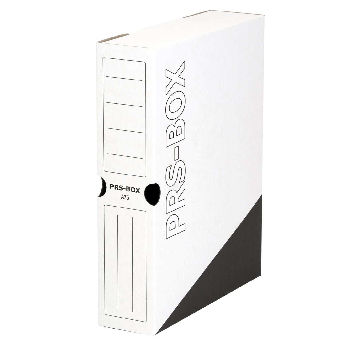 PRS archive box A75, white/black, 75mm, 20 pieces