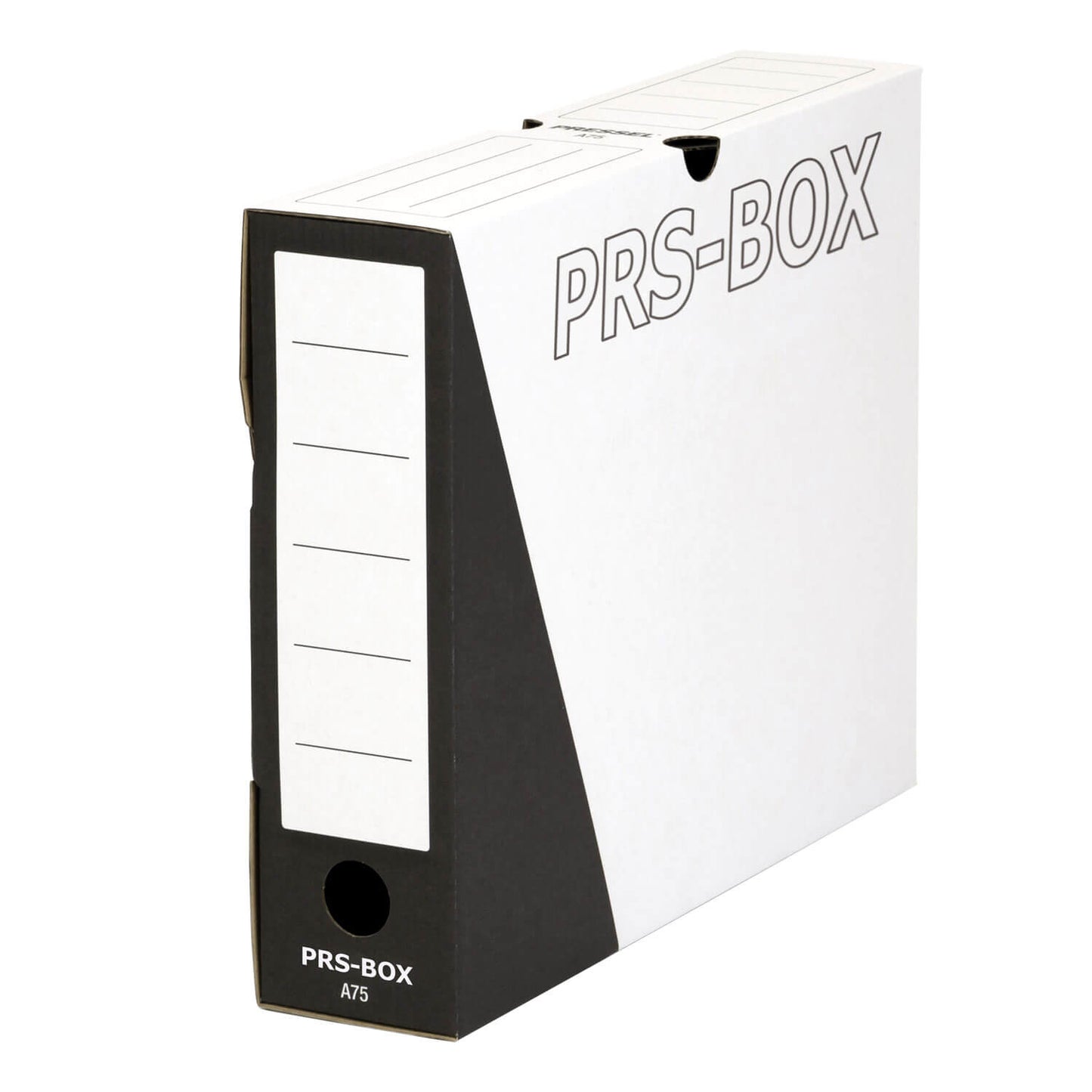 PRS archive box A75, white/black, 75mm, 20 pieces