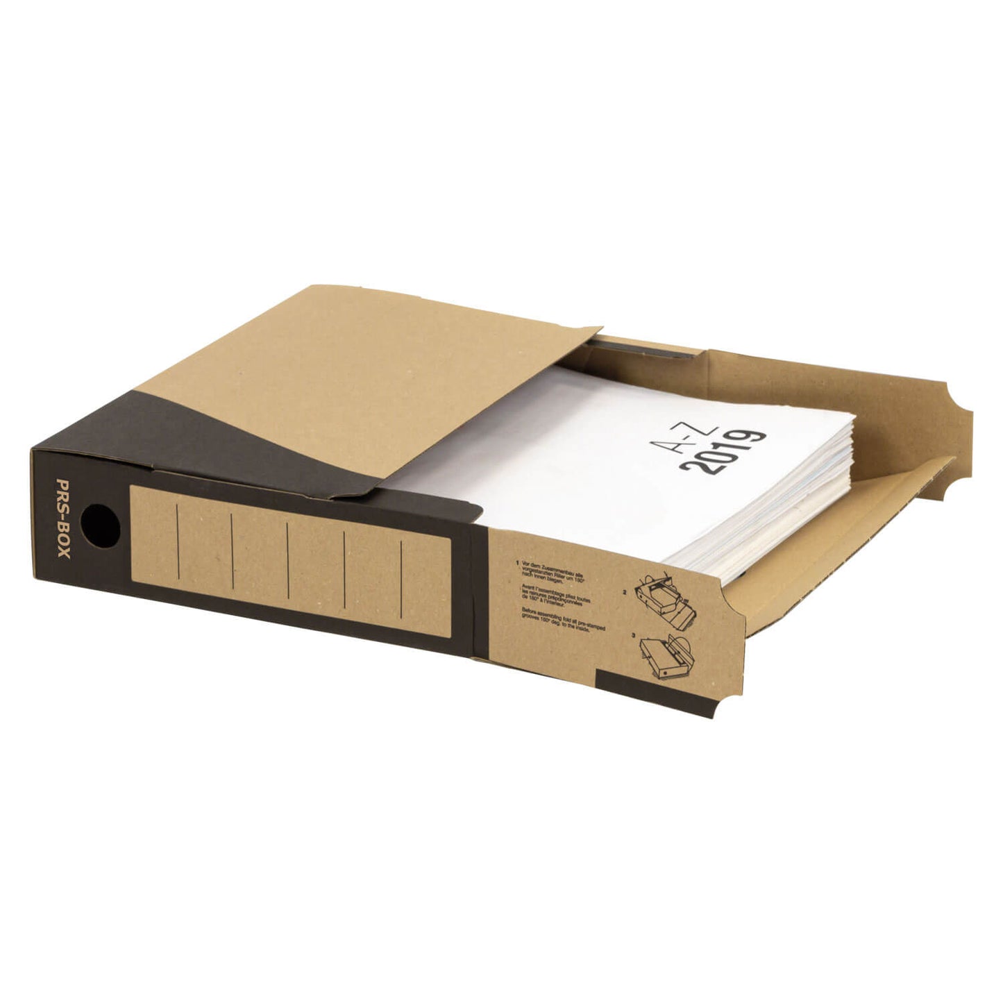 PRS Archivbox A100, Natur/Schwarz, 100mm, 20 Stück