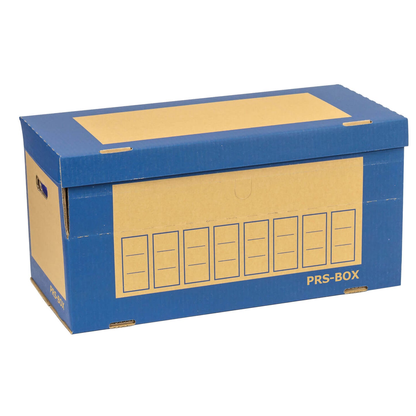 PRS folder archive box for 8 folders, natural/blue, 10 pieces