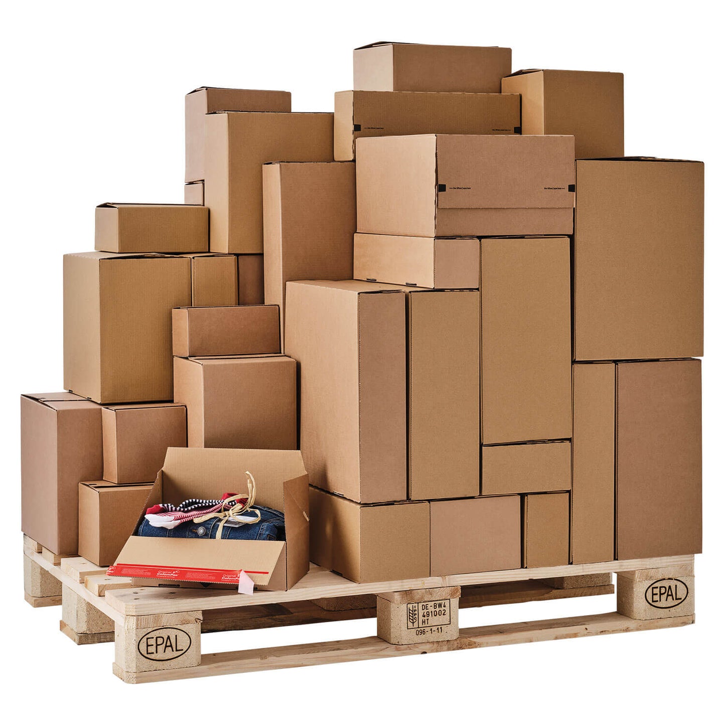 ColomPac Eurobox taille L, boîte modulaire à ouverture rapide, différents formats, marron, 10 pièces/paquet