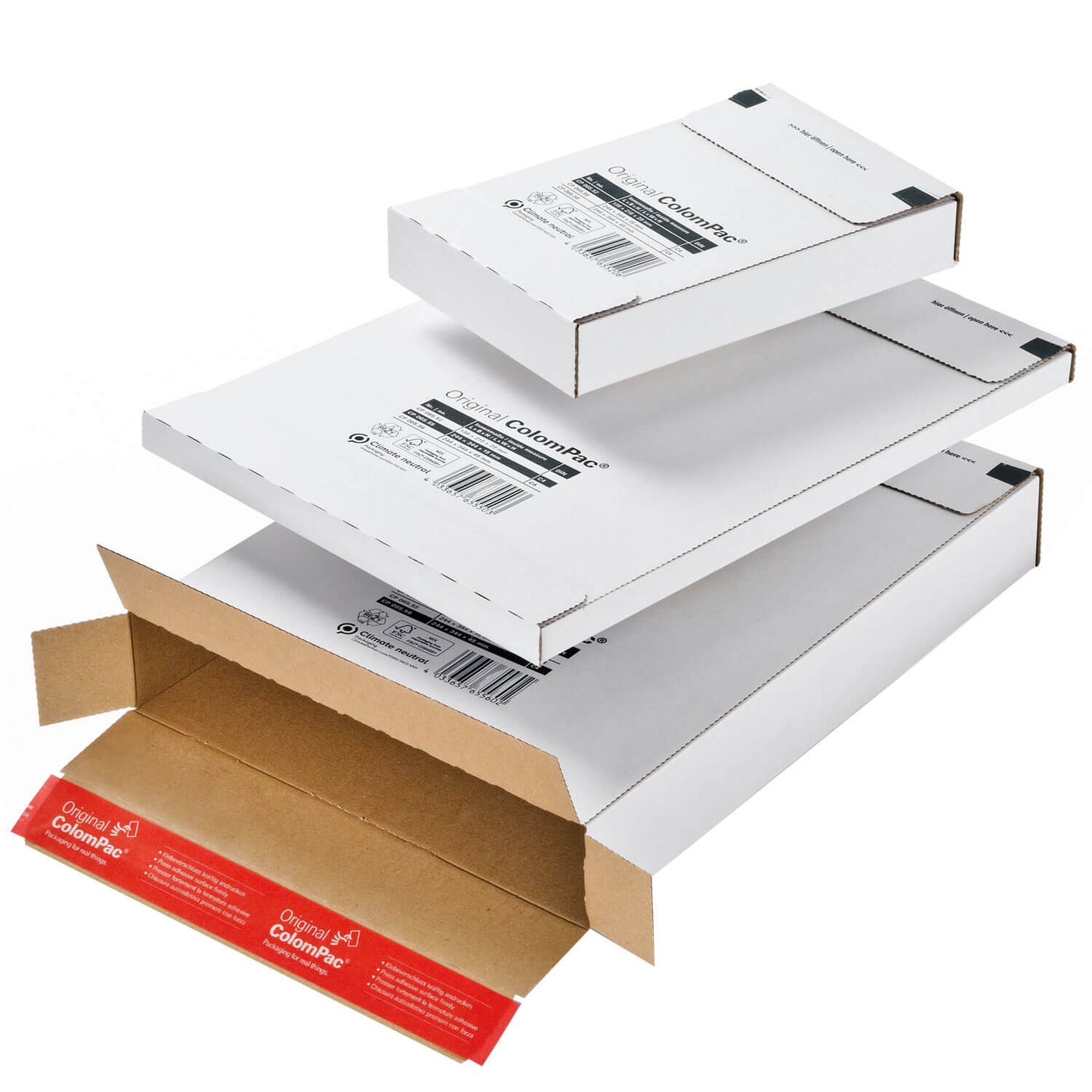Colis de messagerie ColomPac, blanc, 4 formats, 100 pièces/paquet