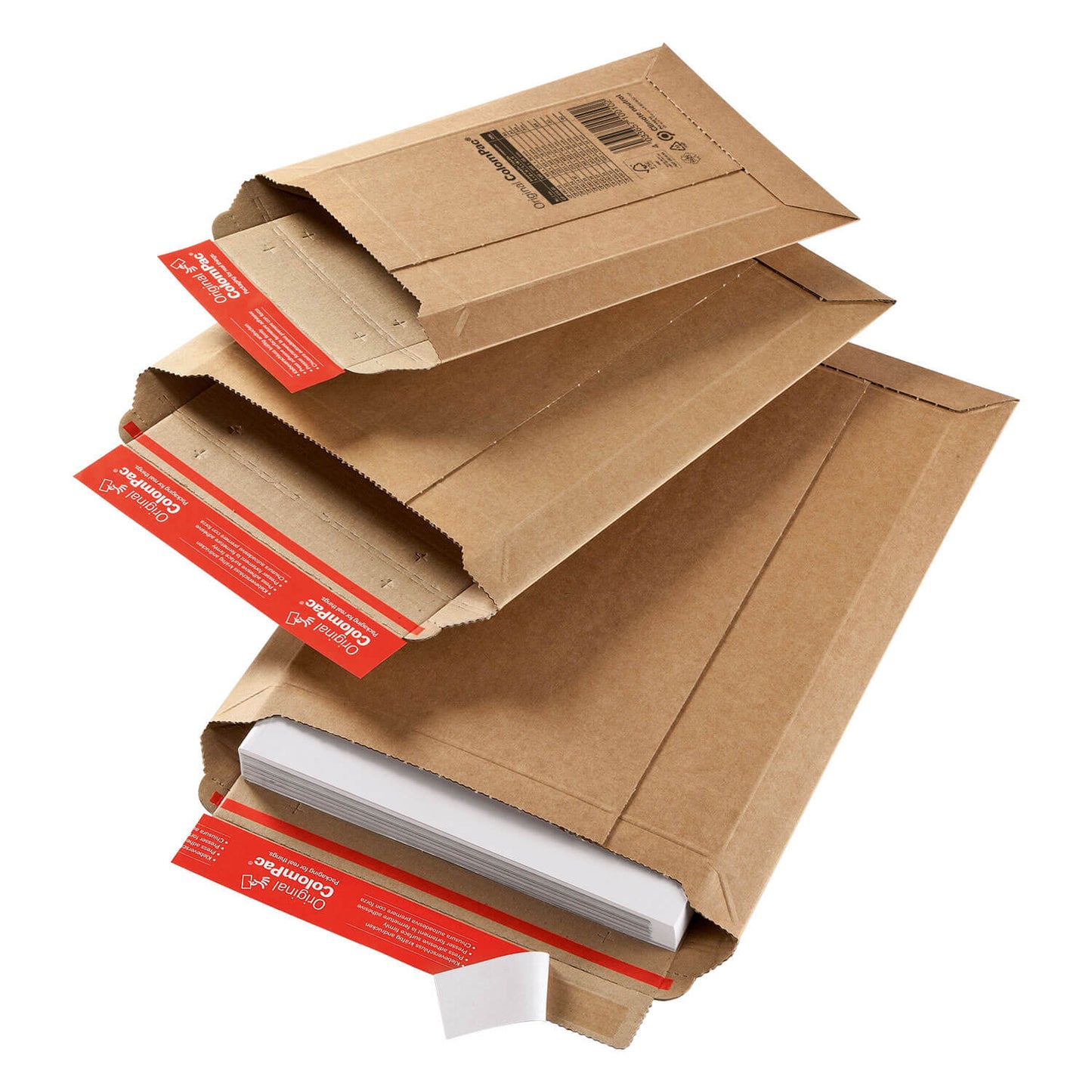 Sac d'expédition extrêmement résistant ColomPac en carton ondulé, marron, différents formats, 100 pièces/paquet
