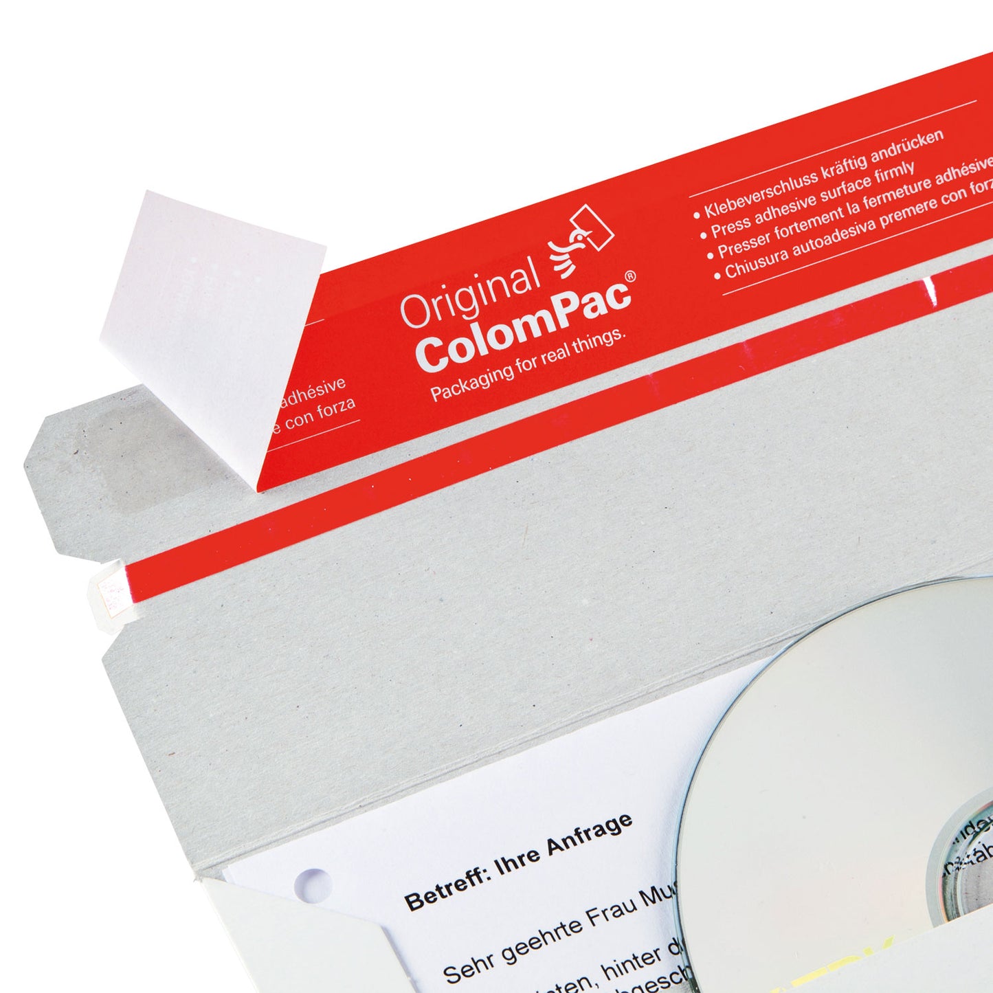 ColomPac shipping bag made of solid cardboard, white, various formats, 100 pieces/pack
