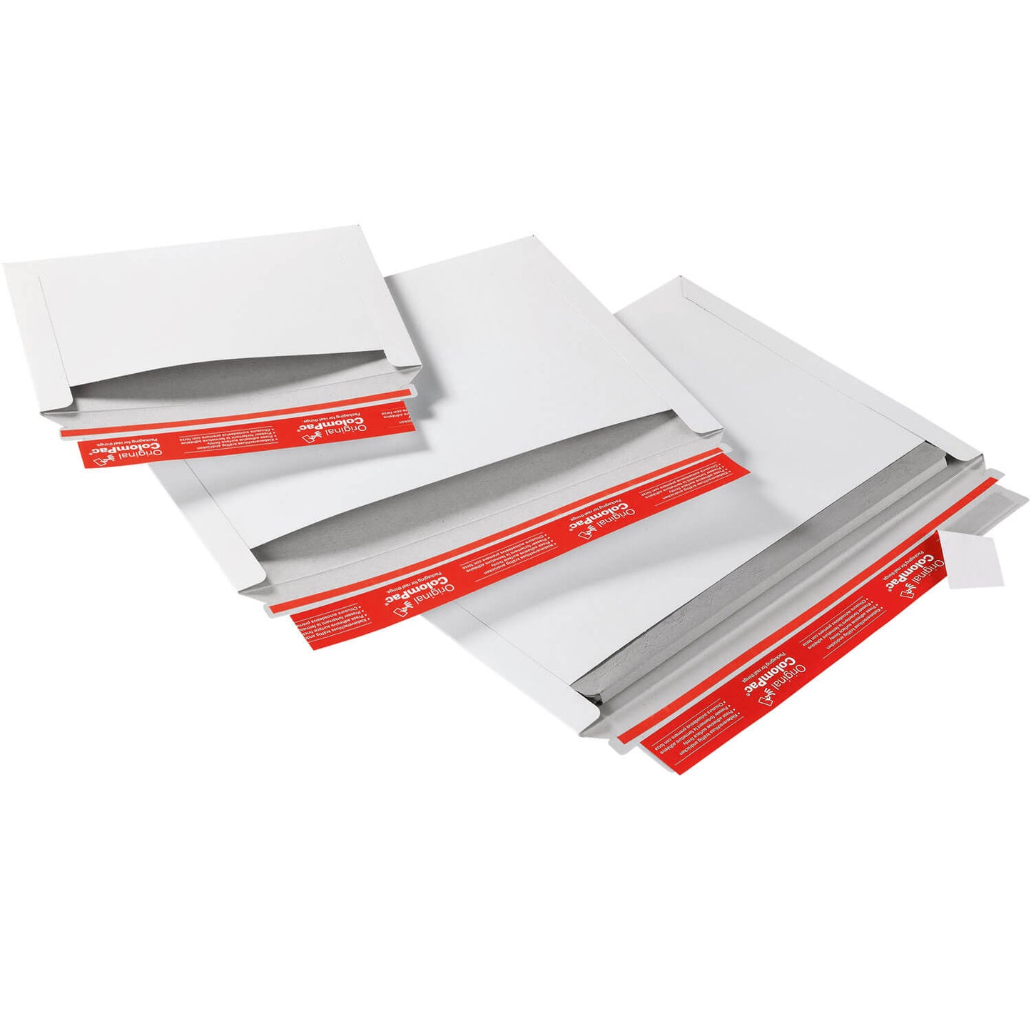 ColomPac shipping bag with cross-filling made of solid cardboard, white, various formats, 100 pieces/pack