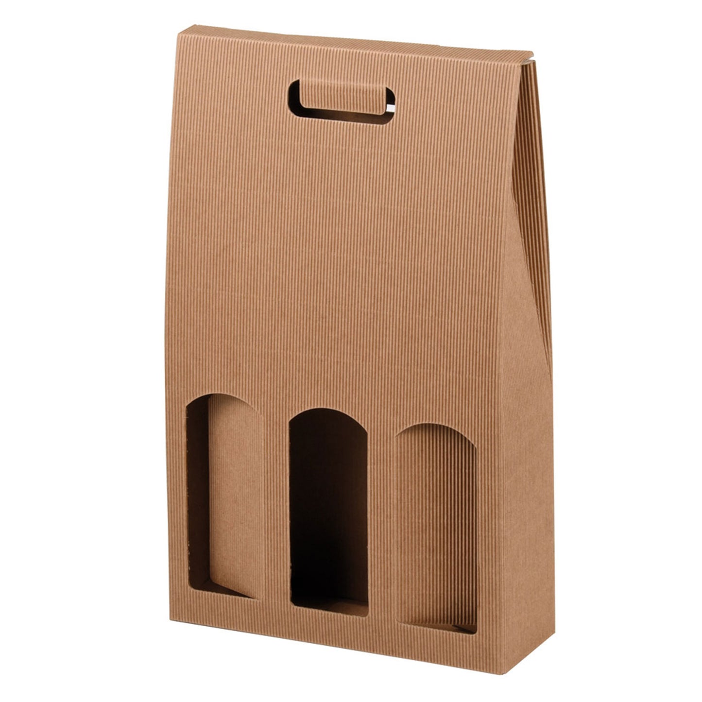 Carton pour bouteilles debout PRS-EP « OpenWave » en 3 couleurs pour 1 à 3 bouteilles, 25 pièces/paquet.