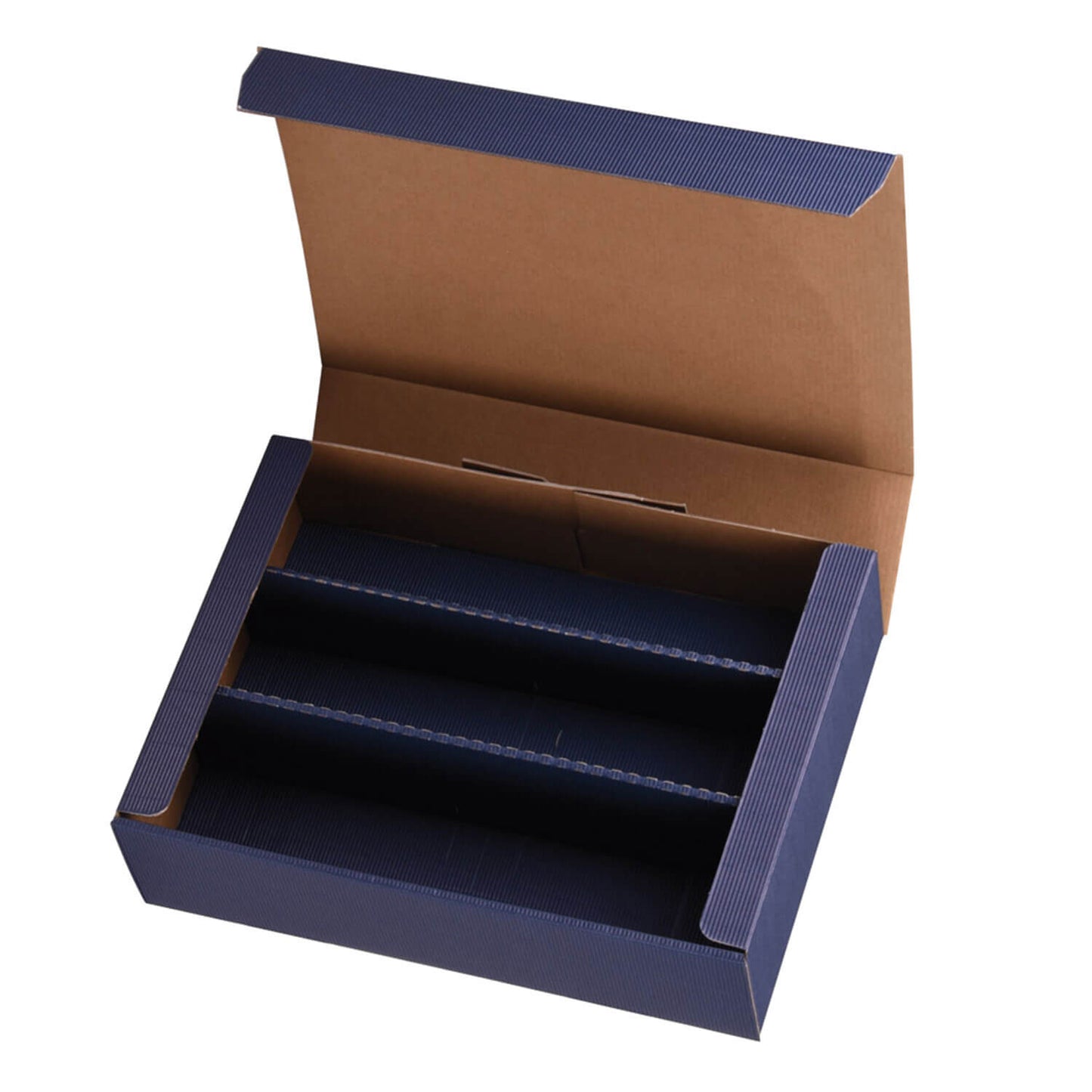 Insert de bouteille PRS-EP pour boîte à bouteilles à charnière dans le design « OpenWave » pour 3 bouteilles, 4 couleurs, 25 pièces/paquet.