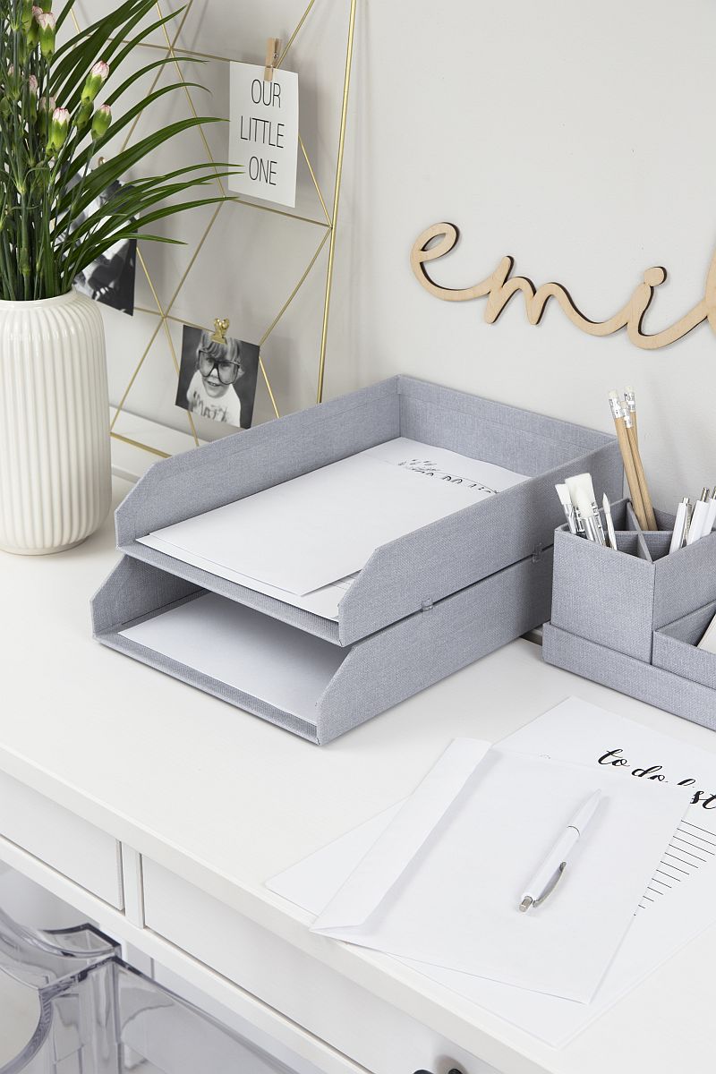 BIGSO Postfächer HAKAN, für A4, Hellgrau, 2 Stück - Ab Mitte Dezember erhältlich